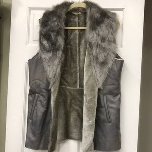 Tribal Jeans Faux Fur Collar Vest
